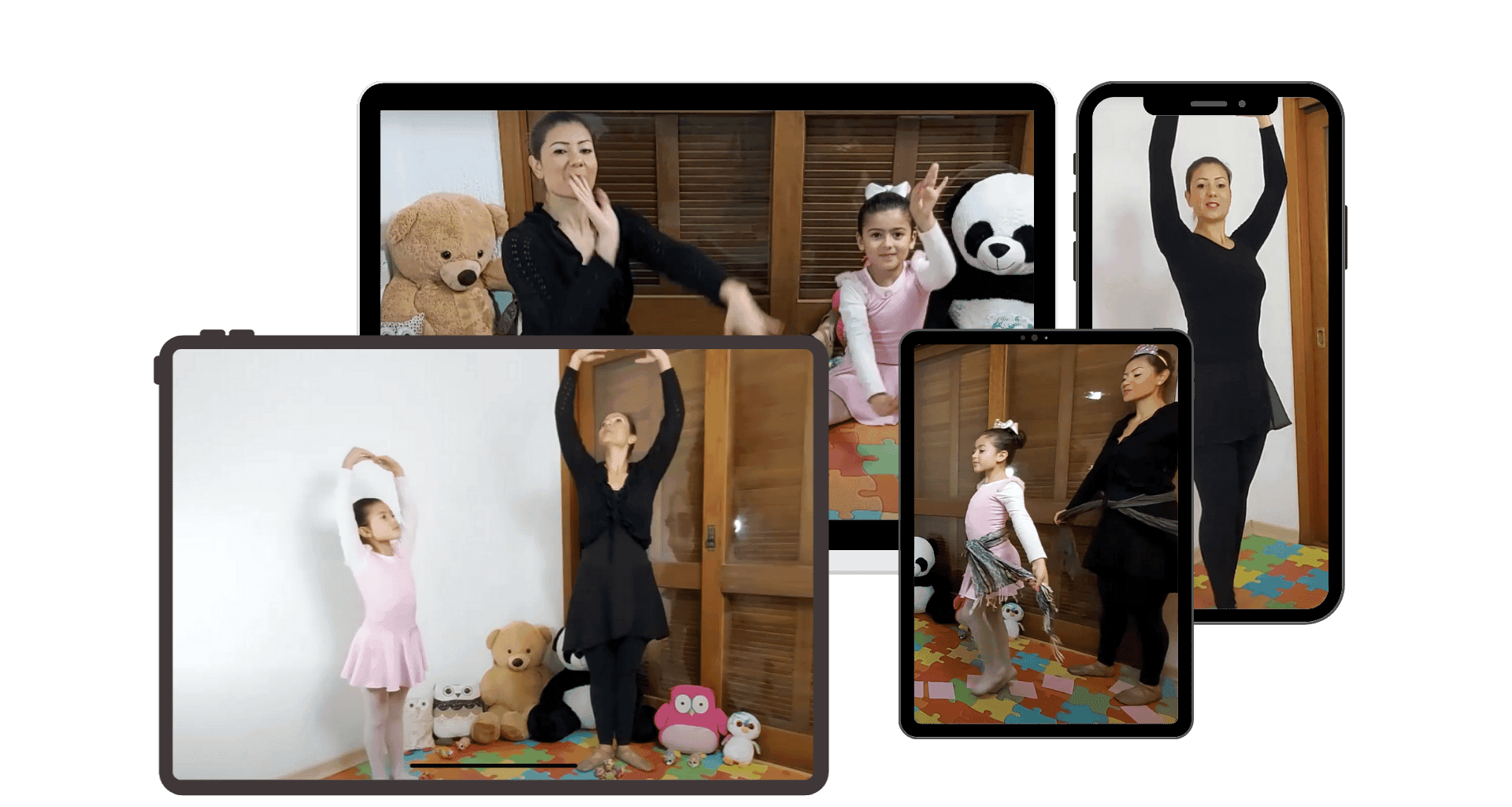 Aulas do Ballet Baby Online em diferentes dispositivos